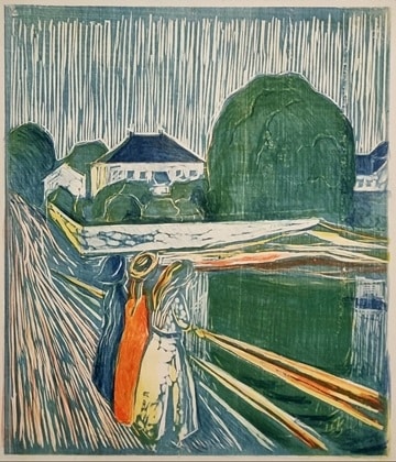 Edvard Munch, Mädchen auf der Brücke (1918)